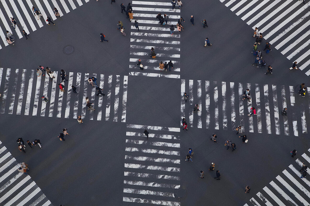 Großer Fußgängerüberweg