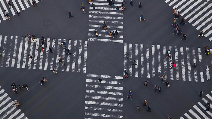 Großer Fußgängerüberweg