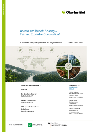 Cover of the publication: Access and Benefit Sharing – Fair and Equitable Cooperation?