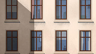 Illustration einer Gebäudefassade