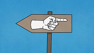 Illustration: Pfeil der in zwei Richtungen zeigt