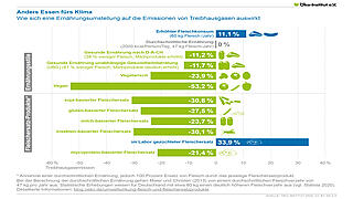 Wie sich eine Ernährungsumstellung auf die Emissionen von Treibhausgasen auswirkt