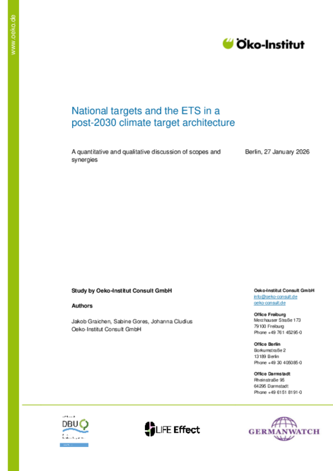 National targets and the ETS in a post 2030 climate target architecture ...