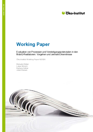 Cover der Publikation: Evaluation von Prozessen und Verstetigungspotenzialen in den MobiQ-Reallaboren: Vorgehen und zentrale Erkenntnisse