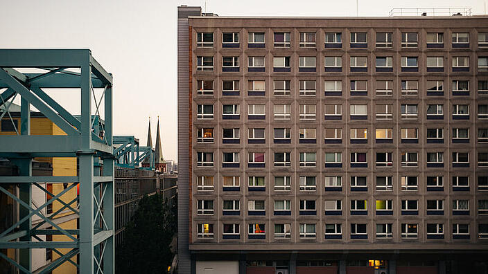 Fassade eines Wohnhauses