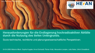 Cover der Publikation: Herausforderungen für die Endlagerung hochradioaktiver Abfälle durch die Nutzung des tiefen Untergrunds