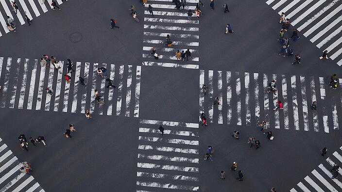 Zebrastreifenkreuzung