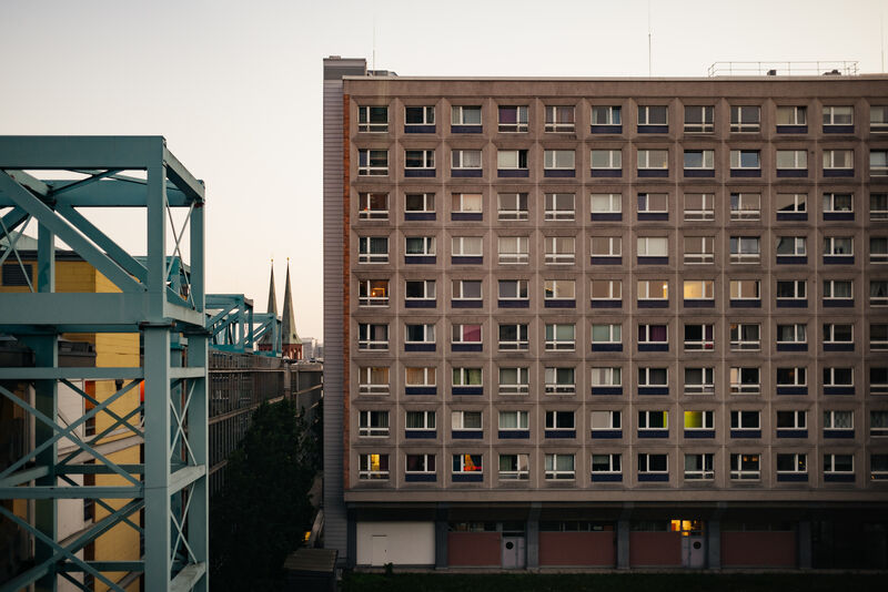 Fassade eines Wohnhauses